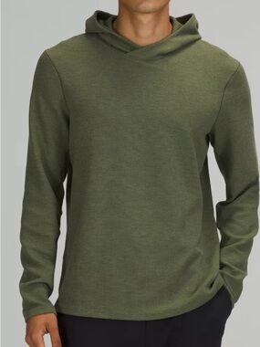 Lululemon Men’s Shift Stitch Pullover Hoodie Green Waffle No Size Tag